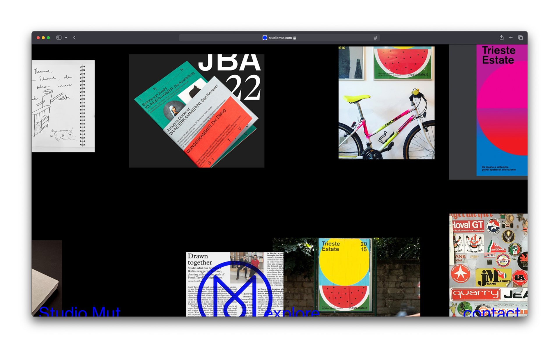 Infinite grid of all projects in a chaotic layout